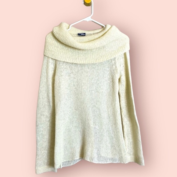 Anthropologie Sweaters - Anthro Wooden Ships Cowl Neck cream Sweater mohair